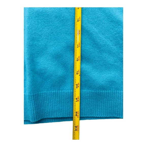 INVESTMENTS FINE 100% CASHMERE SWEATER IVORY SILK V NECK TOP SIZE XS - Picture 7 of 9